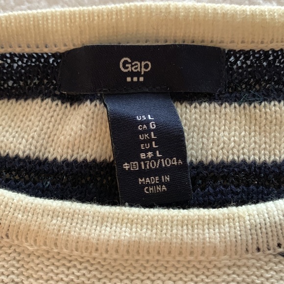 Gap Blue and White Striped Sweater - Picture 3 of 5
